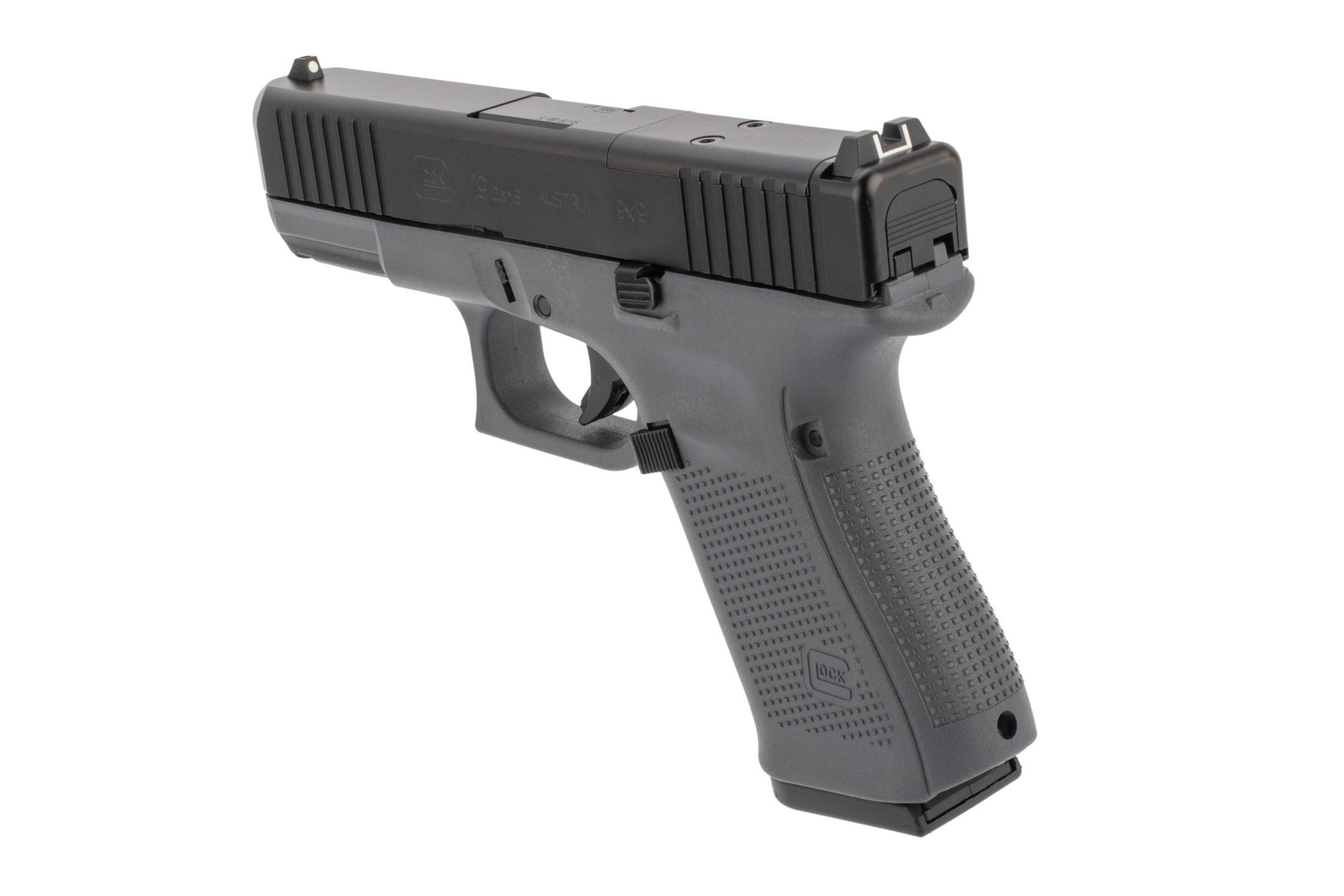 Glock 19 Gen5 MOS 9mm Front Serrations Pistol - 10 Round - Grey